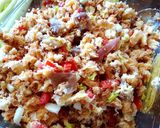 A picture of step 4 of Eggplant Panzanella.