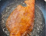 A picture of step 3 of Japanese style fried flounder.