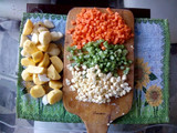 Sopa de avena con pollo