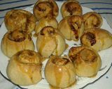 A picture of step 2 of Cinnamon Rolls with Caramel Sauce and Peanut Cinnamon Filling.