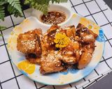 Hình bước làm 1 của món Cơm nhà với chả cá và cải bó xôi
