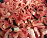 Foto del paso 4 de la receta: Berenjenas rellenas gratinadas con coco, tomates cherrys asados y sopa