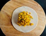 A picture of step 4 of Moongdal Paratha.