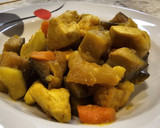 Foto del paso 6 de la receta: Salteado de pollo con calabacín, berenjena y zanahorias al curry