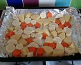 A picture of step 2 of Vickys Honeyed Chicken & Root Vegetables (1 Tray) GF DF EF SF NF.