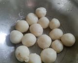 A picture of step 5 of Goli Idli (rice flour).
