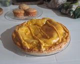Foto del paso 14 de la receta: Tarta de jamón y queso con papas fritas, huevos