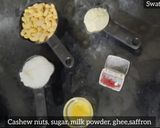 A picture of step 1 of Kesar_Kaju_Modak(Saffron Cashew Modak).