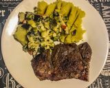 Foto del paso 5 de la receta: Puré de Batatas y verdura con churrasco