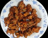 A picture of step 3 of Spinach pakoda.