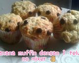 Foto langkah ke 4 dari resep Banana mufin 1 telur.no mixer.no ribet.