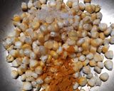 A picture of step 1 of Corn chaat.