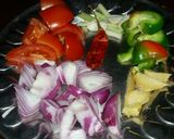 A picture of step 1 of Palak-Kale chane ki ghughni.