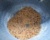 A picture of step 1 of Paruppu payasam / moong dal kheer.