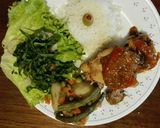 Foto del paso 6 de la receta: Pollo en salsa teriyaki, cerveza y naranja, con guarnición