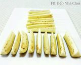 Hình bước làm 1 của món Cà Tím Trộn Gia Vị 가지무침 (Món Chay)