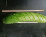 A picture of step 1 of Korean Style cucumber.