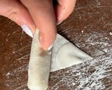 A picture of step 5 of Lebanese cheese rolls.