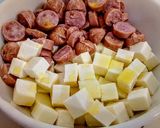 Foto del paso 2 de la receta: QUESO Costeño, Salchichas Cóctel y Especias...!
