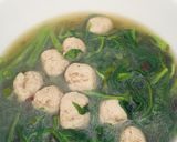 Hình bước làm 4 của món Canh rau muống nấu mọc