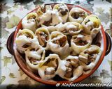 A picture of step 4 of Stuffed Paccheri with Sausage and Porcini Mushrooms.