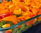A picture of step 2 of Brown Rice with Veggies 🥦.