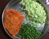 A picture of step 1 of Vegetable Manchurian.