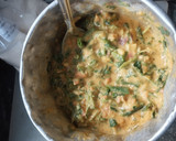 A picture of step 2 of Methi, spring onion appe.