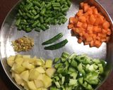 A picture of step 1 of Poha Veggie Roastie.