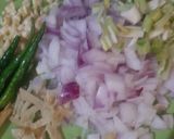 A picture of step 4 of Sarson Ka Saag and Makki Ki Roti.