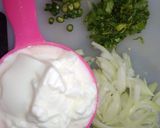 A picture of step 1 of Onion Raita.
