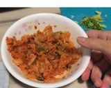 A picture of step 1 of Kimchi Fried Rice.