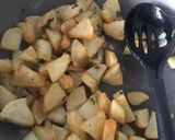 A picture of step 6 of Cajun chicken with Chorizo cream & garlic sautéed potatoes.