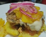 Foto del paso 10 de la receta: Arepa🫓burger🍔de pollo🥯🍗🍍🧀🧄