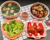 Hình bước làm 5 của món Cơm nhà với các món gà