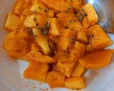 A picture of step 3 of Mango cubes with balangoo🥭🥭.