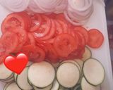Une image de l'étape 1 de Tarte Courgette Tomate Oignon Healthy.