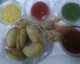A picture of step 13 of Baked Ghughra chaat & Fried Ghughra.