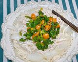 A picture of step 5 of Shredded Chicken Scallion Oil Noodles.