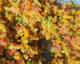 A picture of step 8 of Pav bhaji.