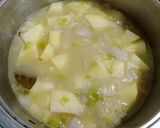 A picture of step 2 of Leek and Potato Soup.