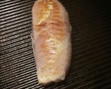 A picture of step 5 of Ricotta stuffed chicken with a potato salad.