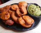 A picture of step 6 of #tiffin box# alu ki pakodi.