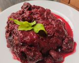 Foto del paso 6 de la receta: Berenjena🍆en salsa ahumada con champiñones🍄y remolacha🍄