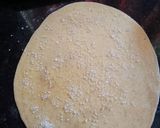 A picture of step 2 of Chini(sugar) Paratha.