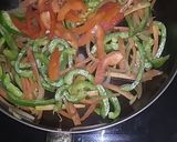 A picture of step 2 of Stir fry Mushroom paneer mix veggies 🍄🍄🍄.