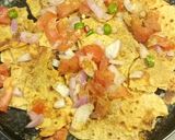 A picture of step 2 of Crispy chatpata Leftover Rori Chaat.