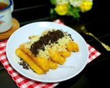 Foto langkah ke 3 dari resep Pisang Pasir Coklat Keju.