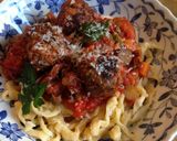 A picture of step 12 of Spaghetti & Meatballs with Chunky Veggie Tomato Sauce.
