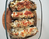 Foto del paso 8 de la receta: Berenjenas rellenas de atún y queso gratinado (Olla Gm g)